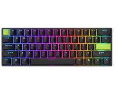 Royal Kludge RK C61 HE - US išdėstymas - Mint Magnetic Switches - Juodas Žalias (Juoda) Magnetinė Žaidimų Klaviatūra