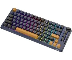 Royal Kludge RK H81 - US išdėstymas - Hot-Swappable Brown Switches - Star Night (Juoda) Mechaninė Belaidė Žaidimų Klaviatūra