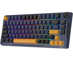 Royal Kludge RK H81 - US išdėstymas - Hot-Swappable Brown Switches - Star Night (Juoda) Mechaninė Belaidė Žaidimų Klaviatūra