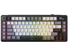 Royal Kludge L75 RGB Knight Juodas belaidė klaviatūra | 75%, Hot-swap, rusvai gelsvas switches, US
