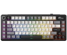 Royal Kludge L75 RGB Knight Juodas belaidė klaviatūra | 75%, Hot-swap, Kremas switches, US