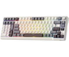 Klaviatūra ROYAL KLUDGE L98 Sandalwood Brown, Kreminis Switch, US