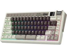 Klaviatūra ROYAL KLUDGE M70 Mocha Pilkas, Creamy Switch, US
