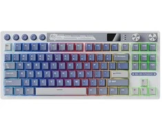 Royal Kludge RK M87 Ocean Mėlyna belaidė klaviatūra | TKL, Hot-swap, Kreminis switches, US