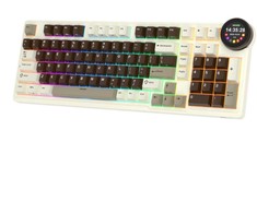 Klaviatūra ROYAL KLUDGE N99 Mocha Pilkas, Kreminis Switch, US
