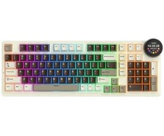 Klaviatūra ROYAL KLUDGE N99 Mocha Pilkas, rusvai gelsvas Switch, US