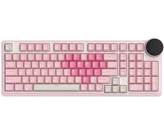 Royal Kludge RK-N99 RGB Rožinė Melody belaidė klaviatūra | 96%, Hot-swap, Kreminis switches, US