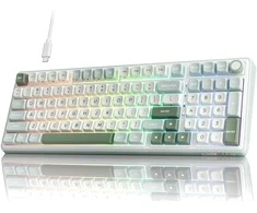 Royal Kludge RK-R98 RGB Sky Cyan laidinė klaviatūra | 96%, Hot-swap, Kreminis switches, US