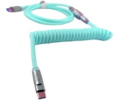 Klaviatūra VGN PU Coiled Cable, Light Žalias