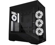 Lian Li Vector V100 PC-kompiuterio korpusas, Midi-Tower, ATX, RGB, Tempered Glass – juodos spalvos