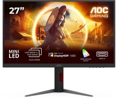 Monitorius AOC | U27G4XM | 27 " | Fast IPS | UHD | 16:9 | 160 Hz | 1 ms | 3840 x 2160 pikselių | 1200 cd/m² | HDMI jungtys quantity 1 | Juodas