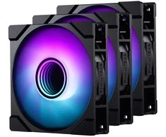 PHANTEKS M25 Gen2 PWM D-RGB korpuso ventiliatorius, 3er-Pack – 120mm, juodos spalvos