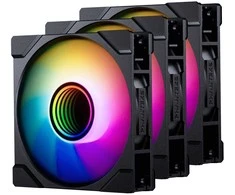 PHANTEKS M25 Gen2 PWM D-RGB korpuso ventiliatorius 3er-Pack – Reverse Blade, 140mm, juodos spalvos