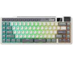 Royal Kludge M70 RGB Cyan belaidė klaviatūra | 75%, Hot-swap, Creamy switches, US