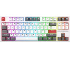 Žaidimų Klaviatūra Royal Kludge RK R87 TKL - US išdėstymas - Raudona Switches - baltos spalvos