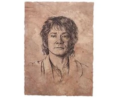 Weta Workshop Lord Žiedų valdovas – Bilbo Bagginso statulos meno spaudinys