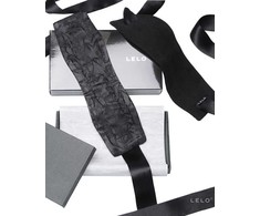 LELO Etherea Silk Cuffs Juodas - Luxurious Restraint with Suede &amp; Silk Finish