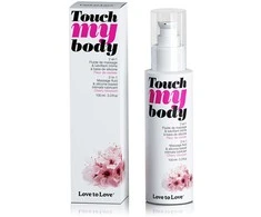 Love To Love TOUCH MY BODY – MASAŽAS IR LUBRIKANTAS – VYŠNIŲ ŽIEJIMAS 100ml / 3.3FL.OZ.