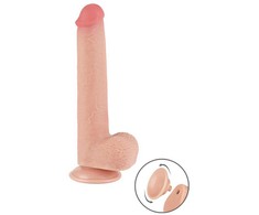 LoveToy 9 colių slankiojančios odos dvisluoksnis Dong minkštimas