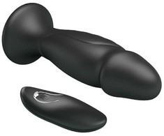 „Mr Play Mini“ vibruojantis analinis kaištis peniui su nuotolinio valdymo pultu, 12 cm