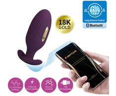 Pretty Love Bottom Pretty Love Jefferson Wireless App-Controlled Plug Violetinė Silicone