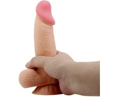 PRETTY LOVE HIGH GRADE BAILE - Sliding Skin 7,6'' Flesh, Suction base Bendable TPR
