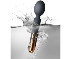 Rocks-Off Oriel Rechargeable Massage Wand Flexible Atsparus vandeniui Juodas