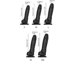 Strap On Me SLIDING SKIN REALISTIC DILDO Juodas M