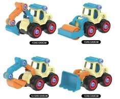 Išardomų žaislinių statybinių automobilių rinkinys 4in1