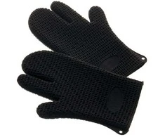 Bakers gloves, silicone, juodas