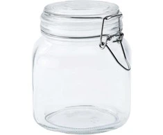 Buckle jar, 1 l, low, 4 pcs