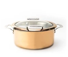 Buffet heater with window, copper