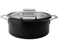 Buffet heater with window, juodas