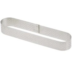 Confectionery rim, Oval, perforated, 30x11x2 cm, Oblong
