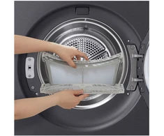 LG džiovyklė | RHX5009TBB | Energijos vartojimo efektyvumo klasė B | Priekinis pakraunamas | 9kg | Šilumos siurblys | LED | 66 cm pločio | Wi-Fi | Matinis juodas