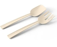 CREAM Šakutė ir šaukštas, 29,3 cm, kreminės spalvos, „Paestum“ kolekcija
