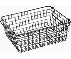 GN 1/2 basket, steel, juodas