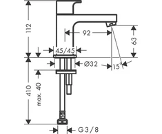 Praustuvo maišytuvas Hansgrohe Vernis Shape 71592670