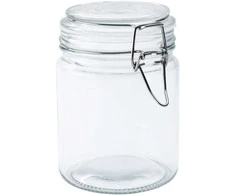 Jar, 700 ml, with buckle, 4 pcs
