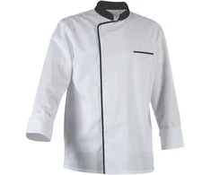 Long-sleeve jacket, baltas, pilkas border, L, Energy