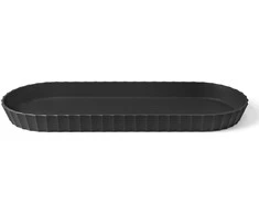 Platter, 37.5x15 cm, juodas, Paestum Collection