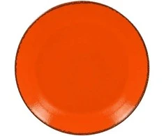 RAK PORCELAIN Plokščia lėkštė, apvali 27 cm, oranžinė II FIRE