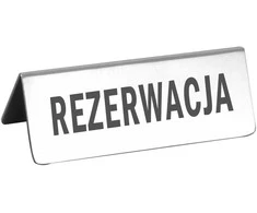 Reservation sign, 12x3.5x4.3 cm