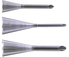 Set of 3 steel filling tubes