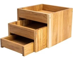 Set of three boxes, 28x28x22 cm, Tropos