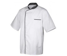 Short-sleeve jacket, baltas, pilkas border, S, Energy