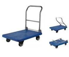 Trolley with folding handle