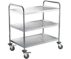 Waiters trolley, three-shelf, screw-mounted