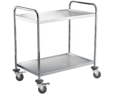 Waiters trolley, two-shelf, screw-mounted