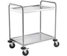 Waiters trolley, two-shelf, welded